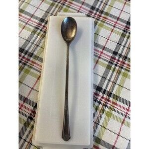 Vintage Florentine Silver Plate Ice Tea Spoons Silverware Flatware Set of 7